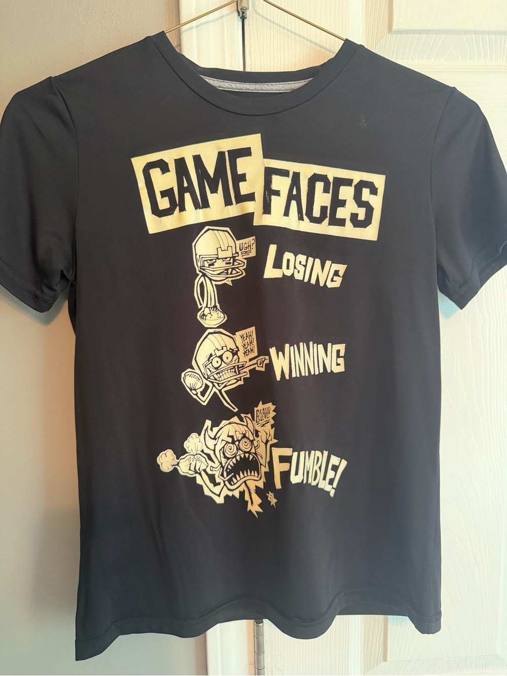 Game Faces Graphic Dri fit football Tee - Black